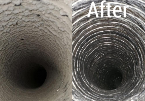 dryer vent before and after